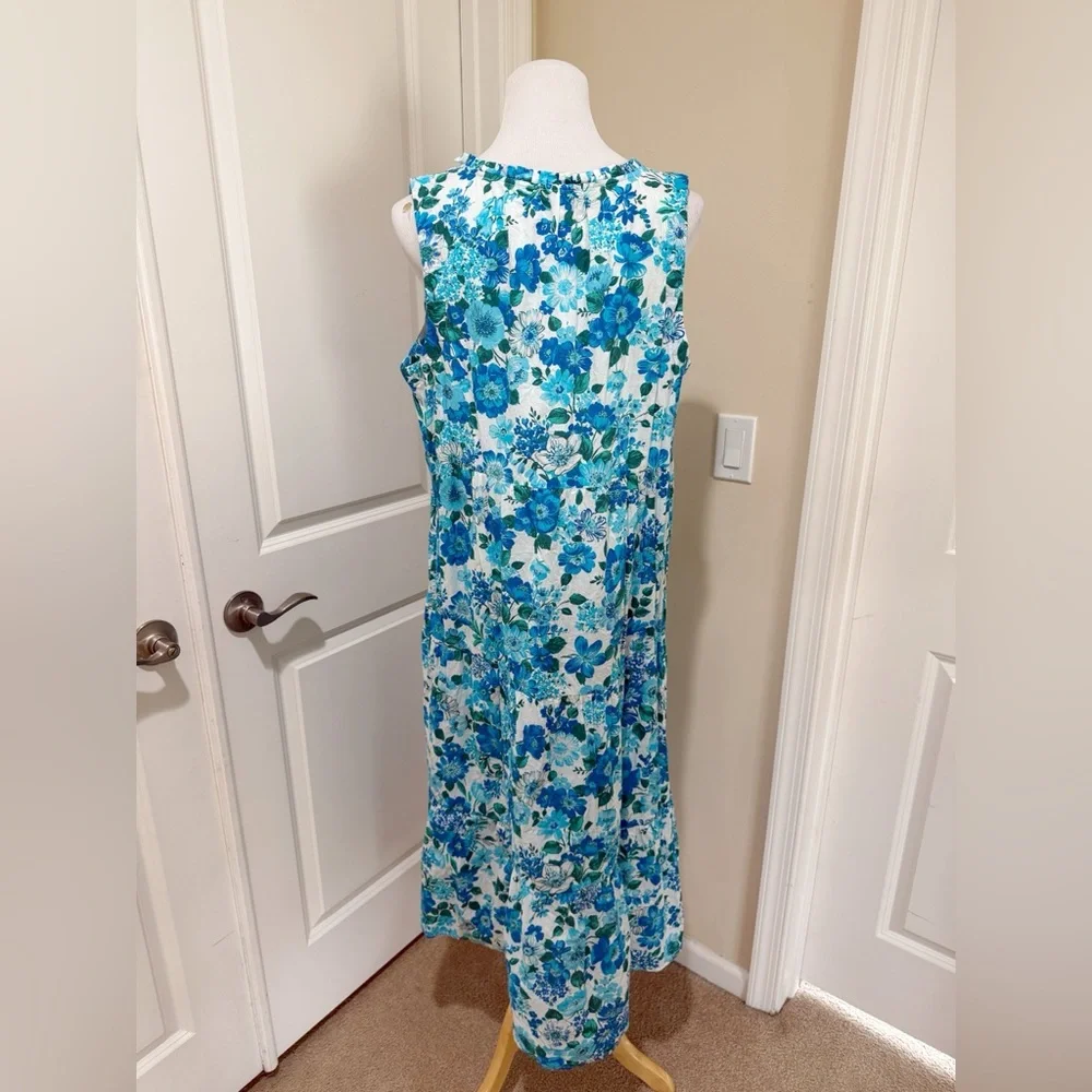 NWOT Tuckernuck Paloma Beach Caftan Blooming Garden Salty Maxi Dress Size XL - Picture 7 of 9